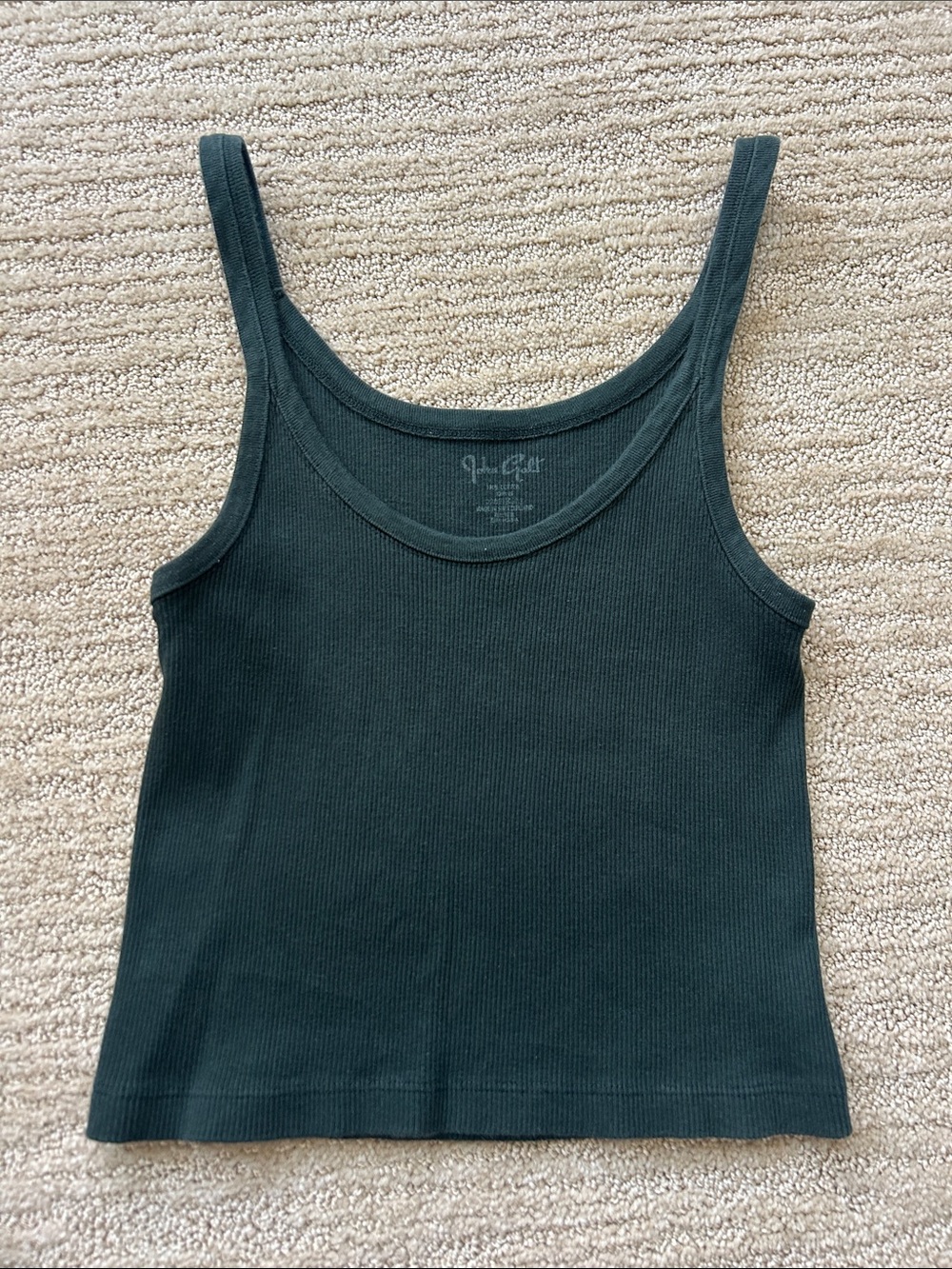 John Galt Brandy Melville cotton Ribbed Tank Top - Hunter Green